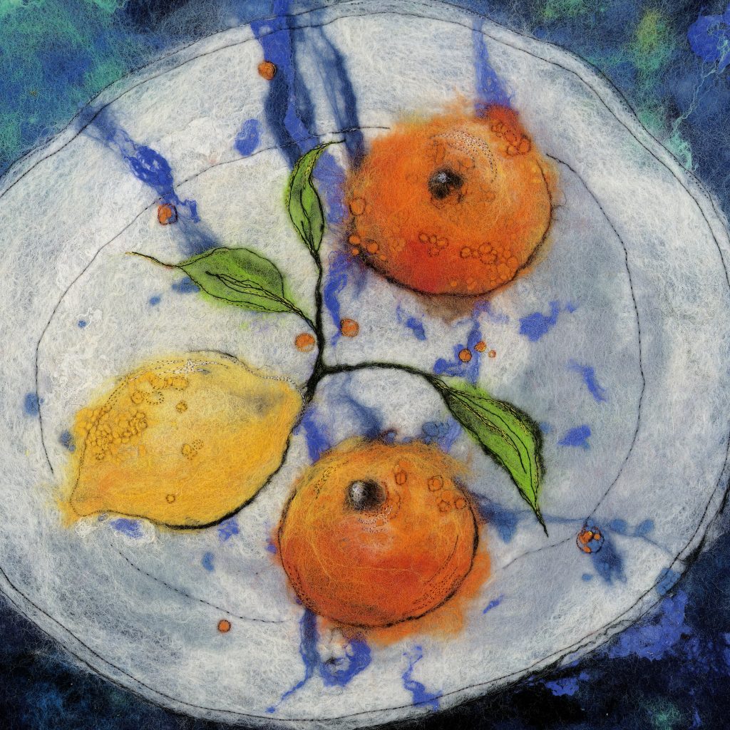 Fruit on a rustic platter